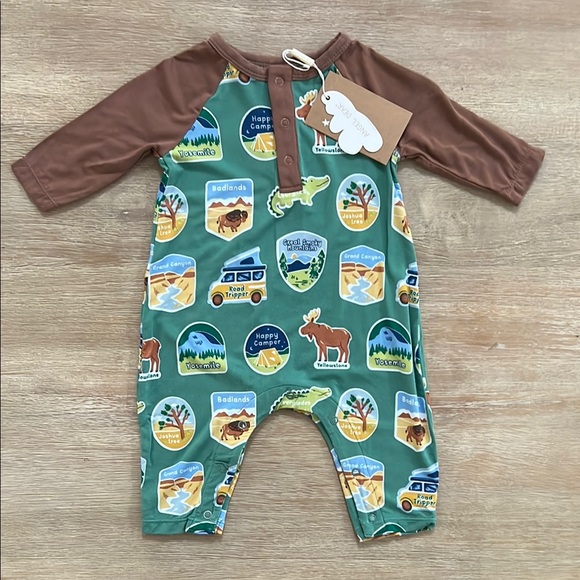 Angel Dear Bamboo Uni Romper National Park 0-3 months - Picture 1 of 6